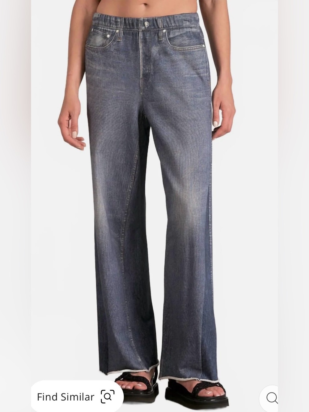 Elan Amber Sweatpant Jeans In Dark Denim